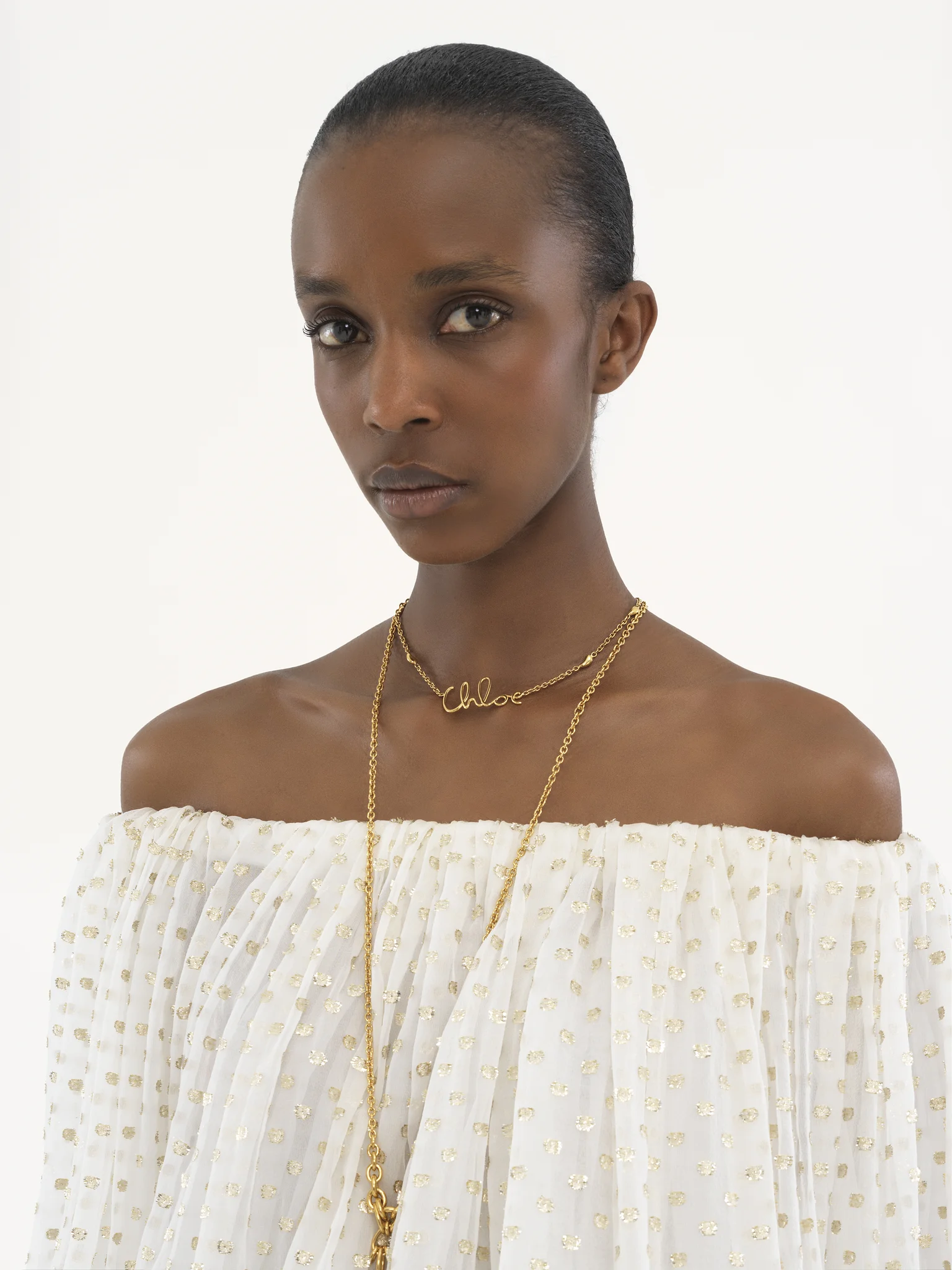 Chloé Off-Shoulder Balloon Sleeve Shirt - Image 5