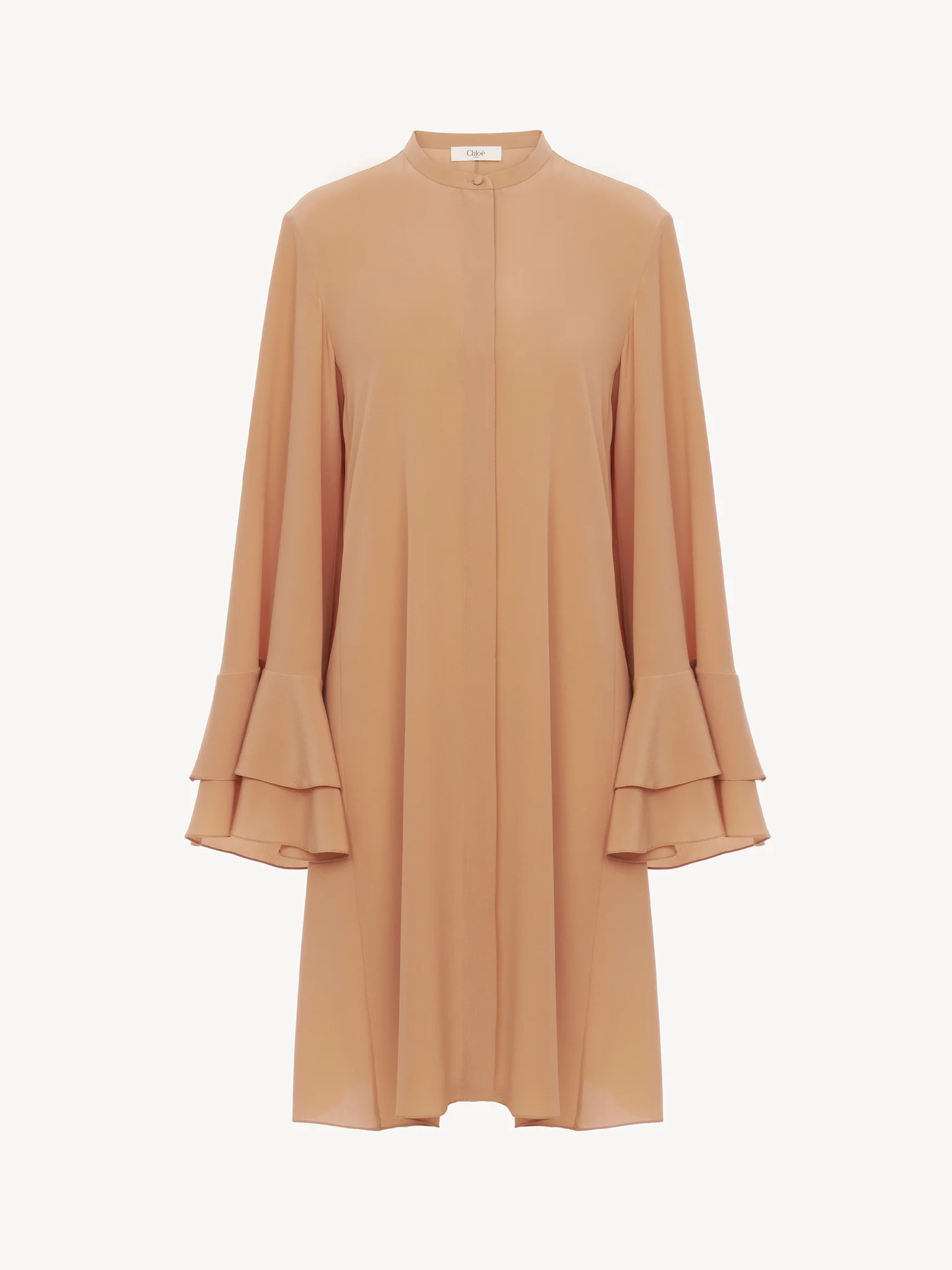 Chloé Silk Chemisier Midi Dress - Image 5