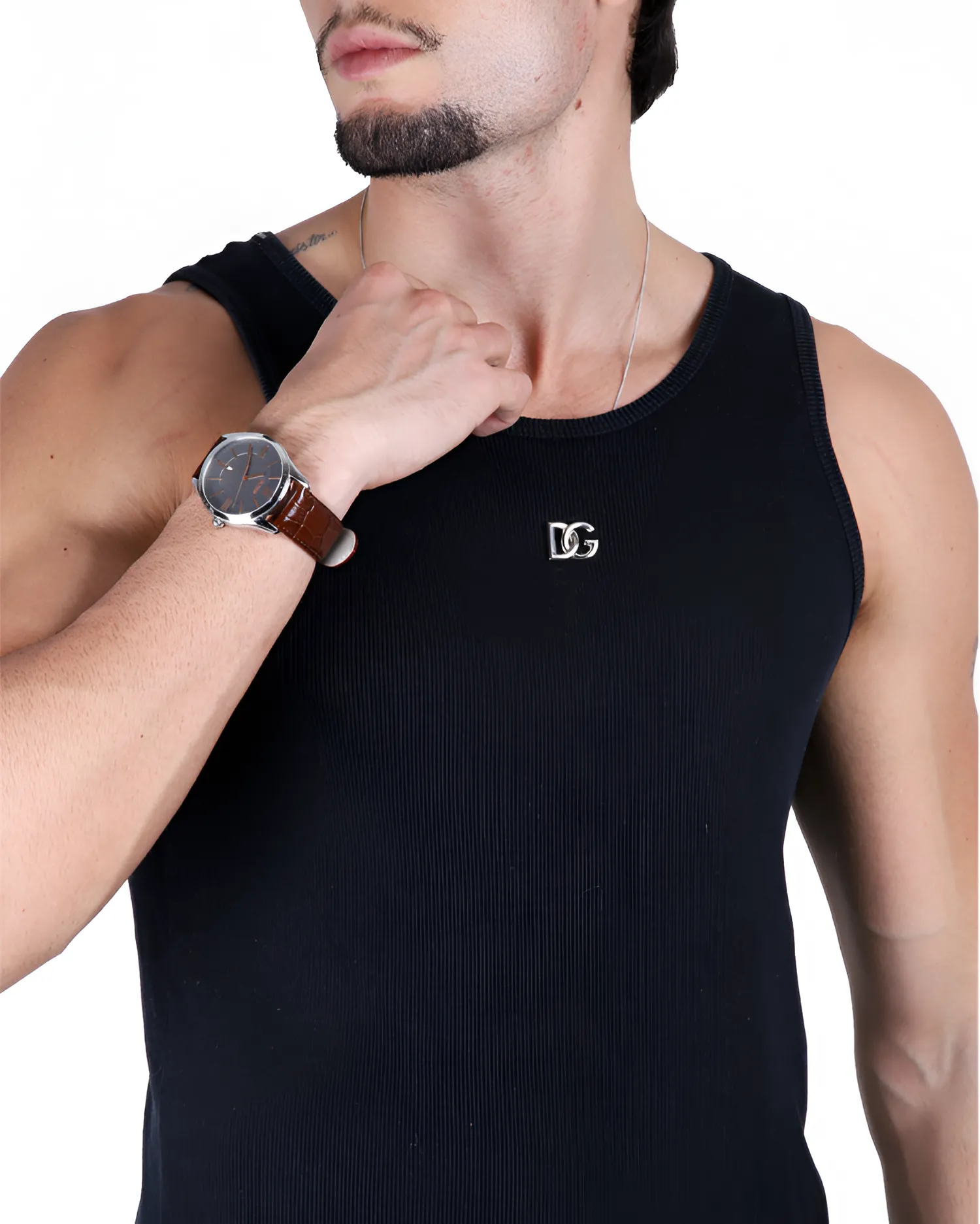 Dolce & Gabbana Cotton Top with Iconic Logo Plaque - Image 3