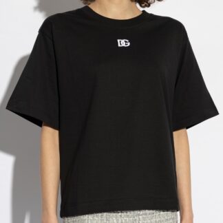 Dolce & Gabbana Cotton T-Shirt with Embroidered Logo