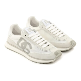 Dolce & Gabbana Suede Detail Sneakers with Monogram Heel Accent