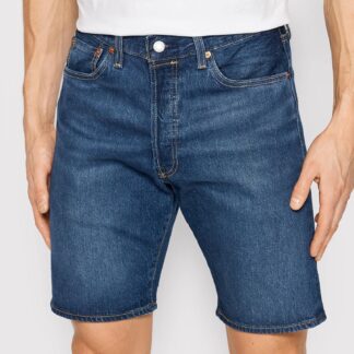 Levi's Men's Blue Plain Cotton-Blend Shorts for Spring and Summer