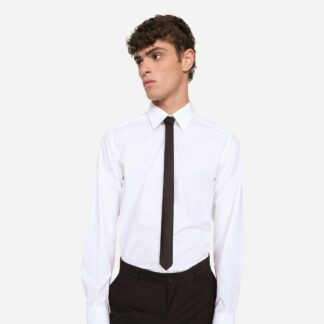 Dolce & Gabbana GOLD Slim Fit White Cotton Shirt