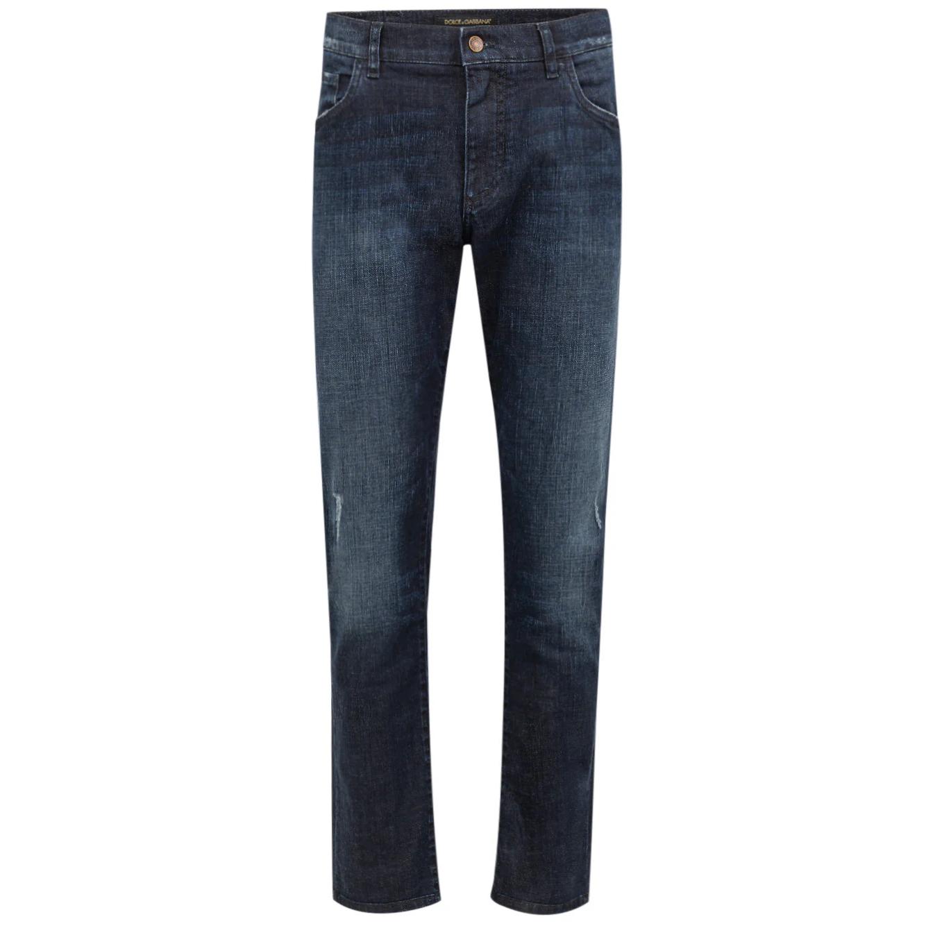 Dolce & Gabbana Blue Cotton Jeans & Pants