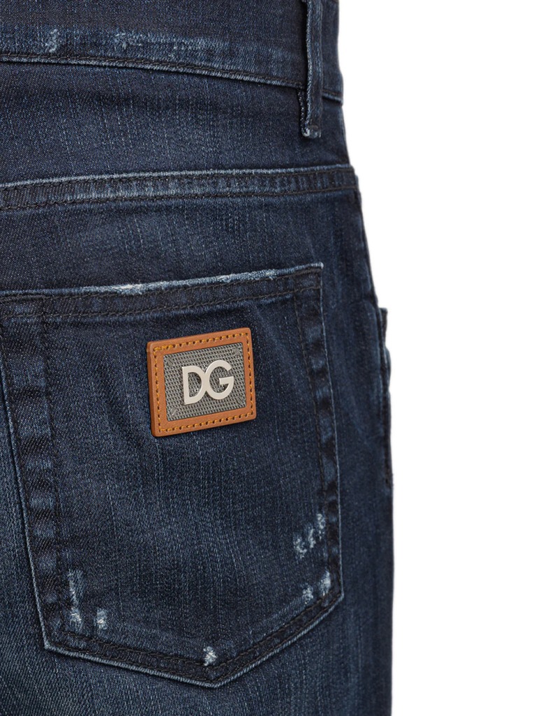 Dolce & Gabbana Blue Cotton Jeans & Pants - Image 5