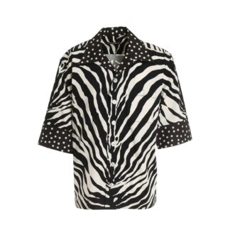 Dolce & Gabbana Oversized Animal Print Button-Down Shirt