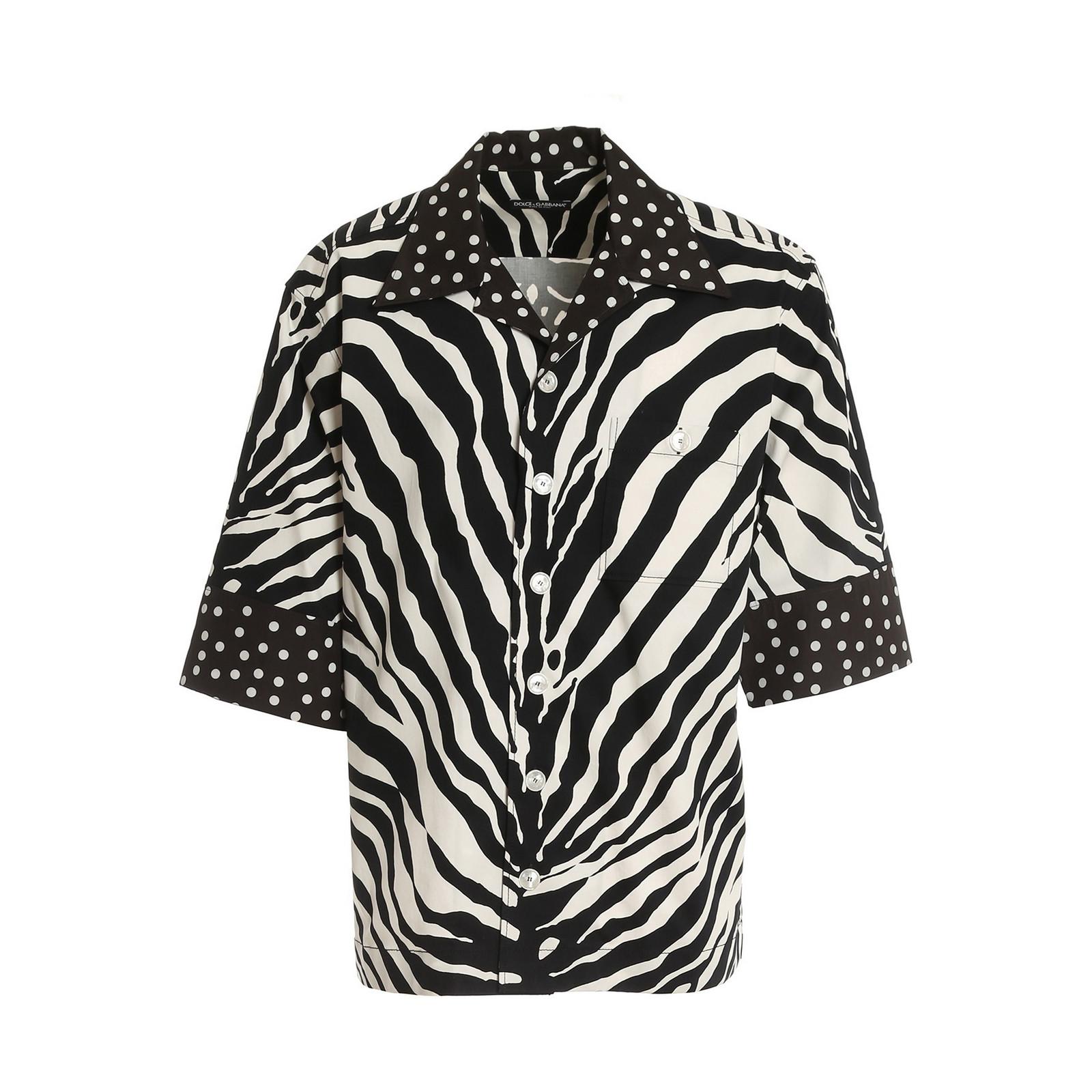 Dolce & Gabbana Oversized Animal Print Button-Down Shirt