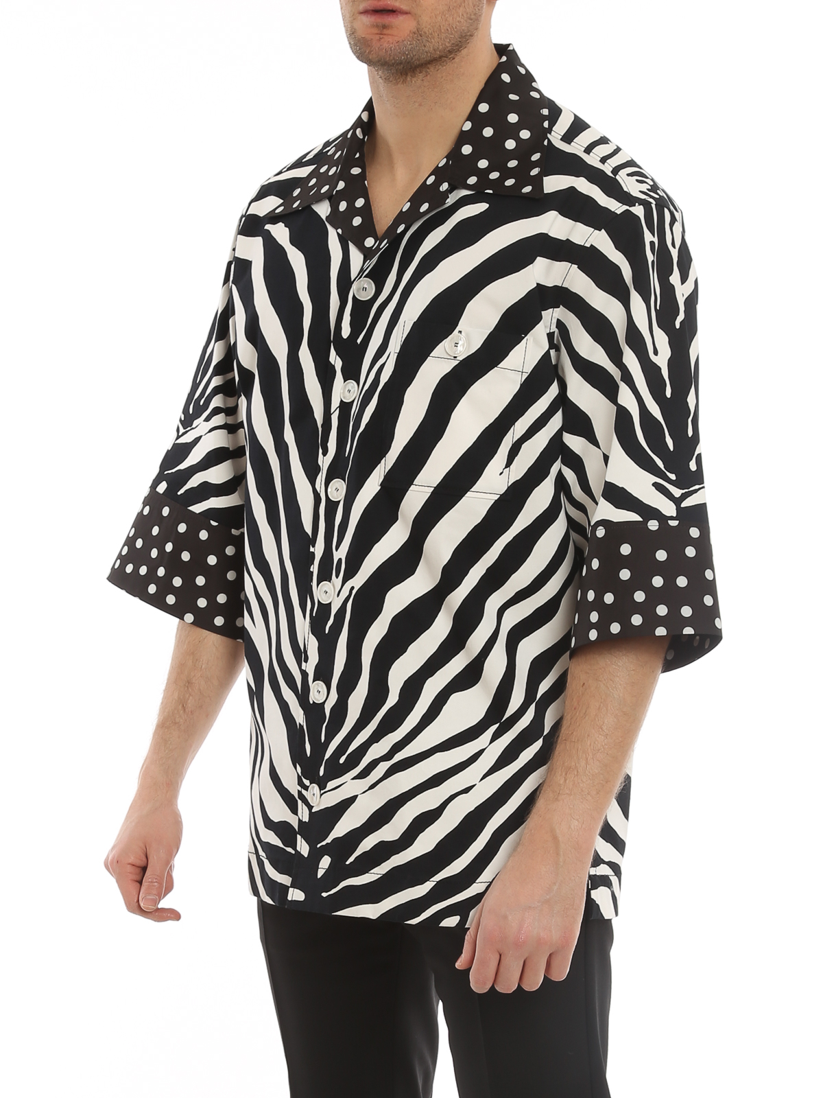Dolce & Gabbana Oversized Animal Print Button-Down Shirt - Image 3