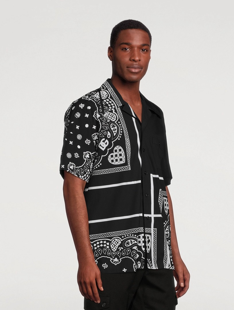 Dolce & Gabbana Authentic Logo Print Button-Down Shirt - Image 3