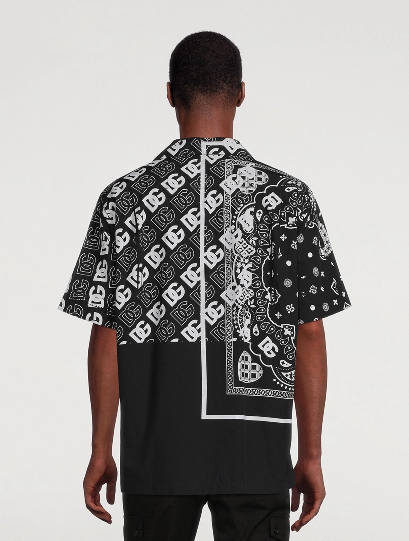 Dolce & Gabbana Authentic Logo Print Button-Down Shirt - Image 4