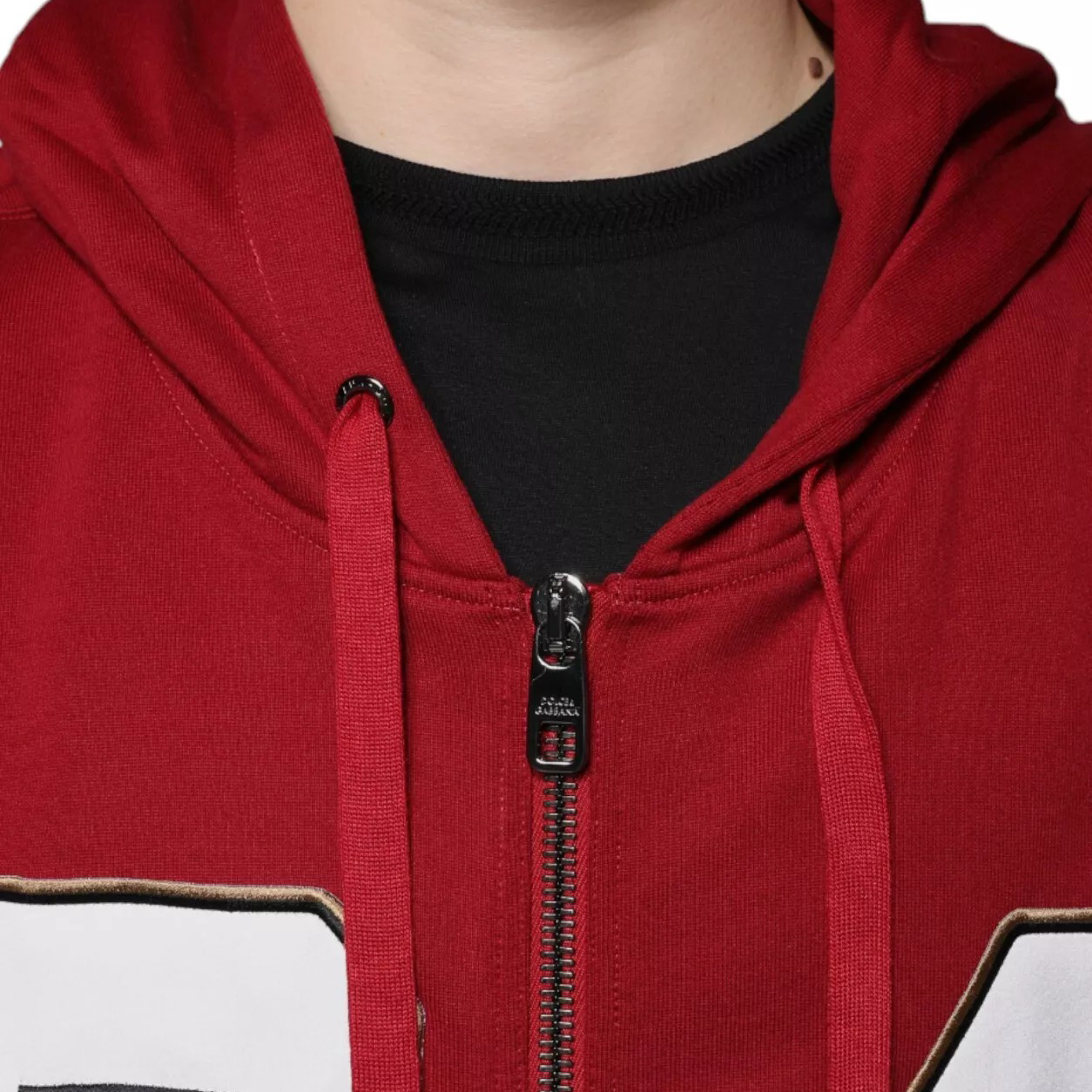 Dolce & Gabbana Red Hooded Full Zip Sweatshirt - Image 6