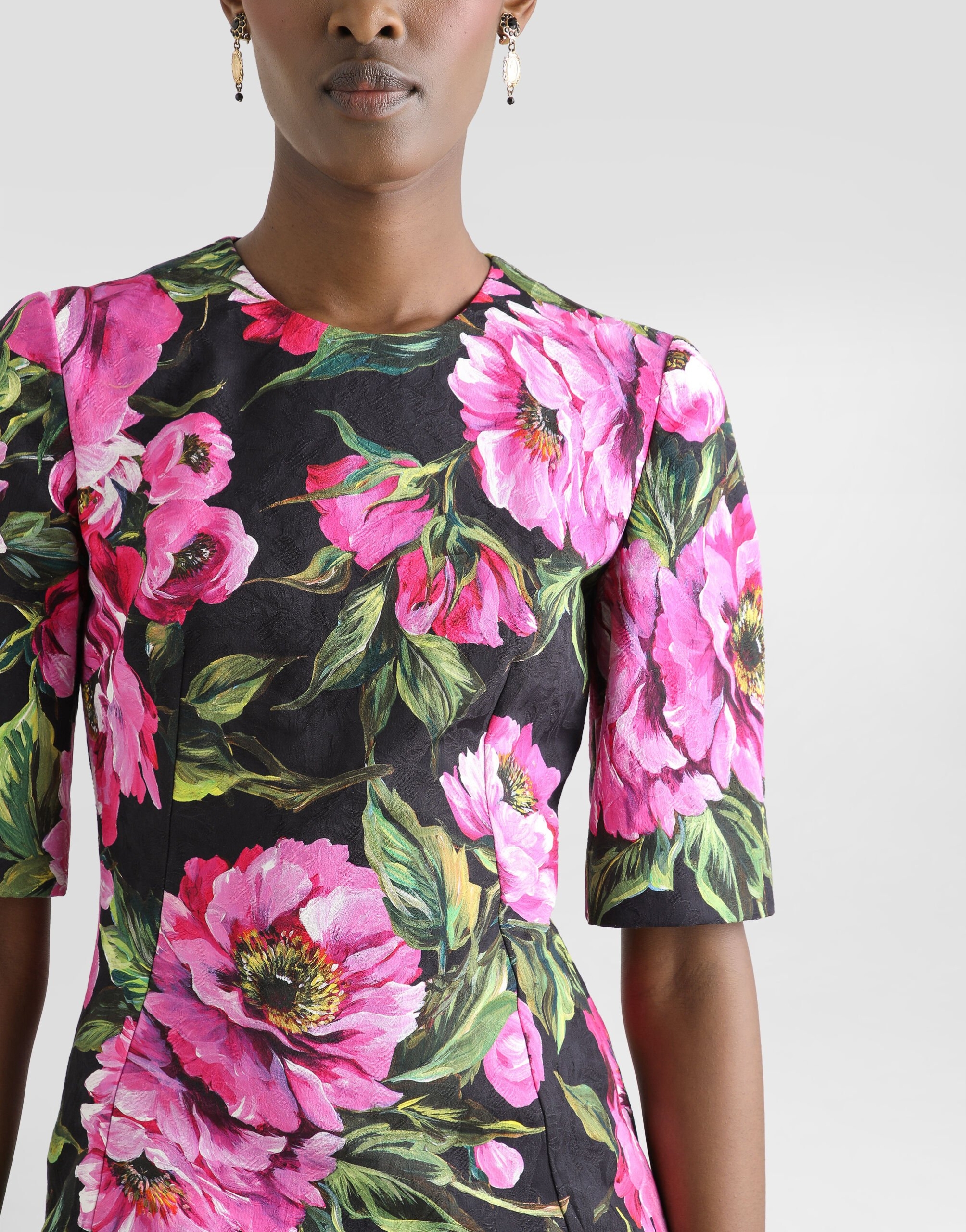 Dolce & Gabbana Peony Print Mini Dress - Image 5