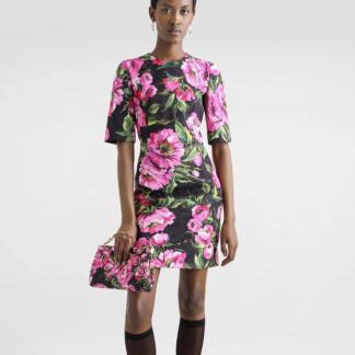 Dolce & Gabbana Peony Print Mini Dress