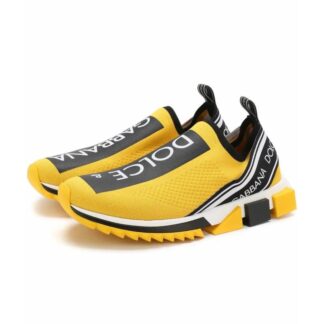 Dolce & Gabbana Sorrento Sock Sneakers in Black and Yellow