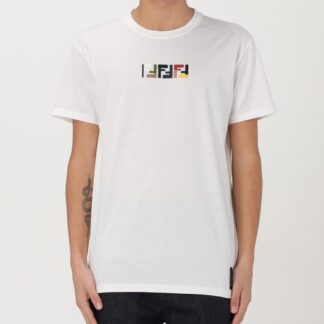 Fendi Logoed Cotton T-Shirt with Embroidered FF Design