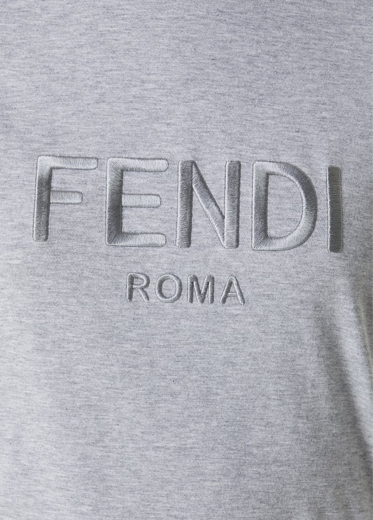 Fendi Monochrome Cotton T-Shirt - Image 6