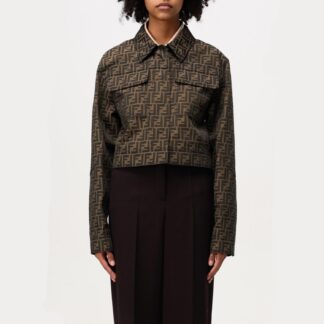 Fendi FF Logo Cropped Jacket - Streetwear Elegance Meets High-Fashion