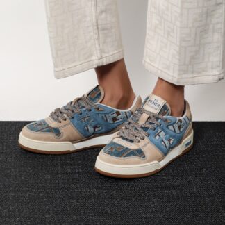 Fendi Leather Sneakers with FF Logo
