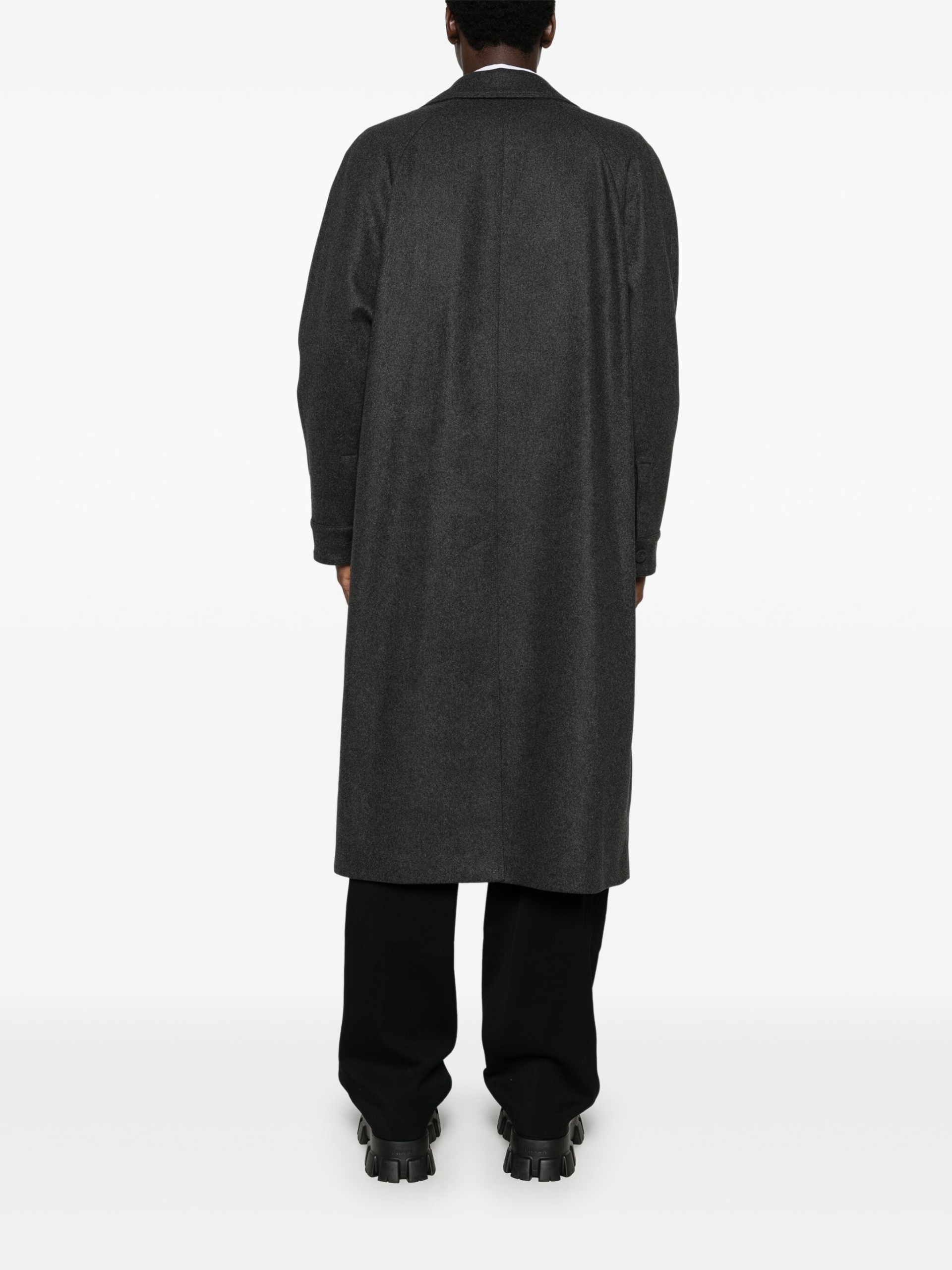 Fendi Cashmere Coat with Mélange Pattern - Image 4