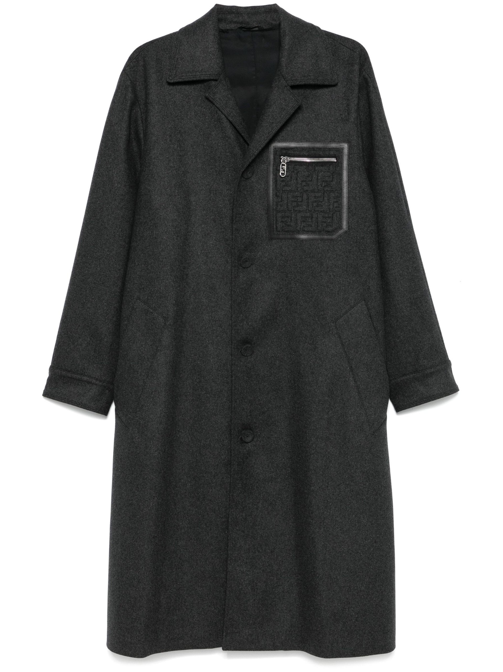 Fendi Cashmere Coat with Mélange Pattern - Image 6