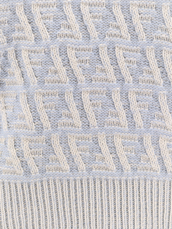 Fendi Silk Jacquard Sweater with Iconic FF Logo - Image 5
