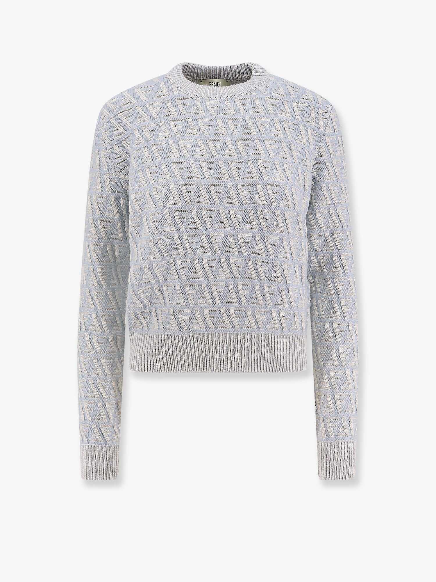 Fendi Silk Jacquard Sweater with Iconic FF Logo - Image 6