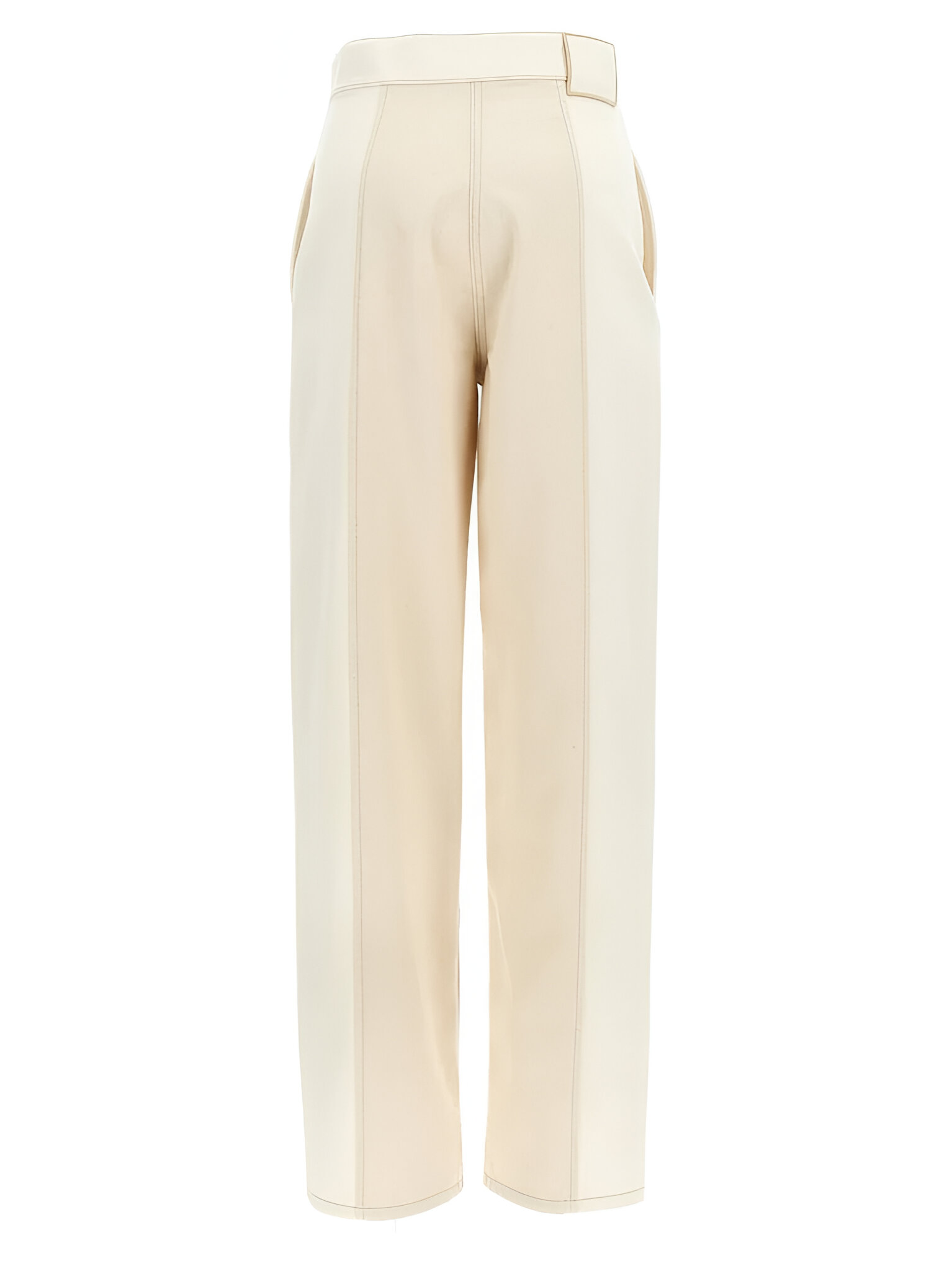 Fendi High-Waist Cotton Pants with Contrast Stitching – Chic & Versatile - Image 6