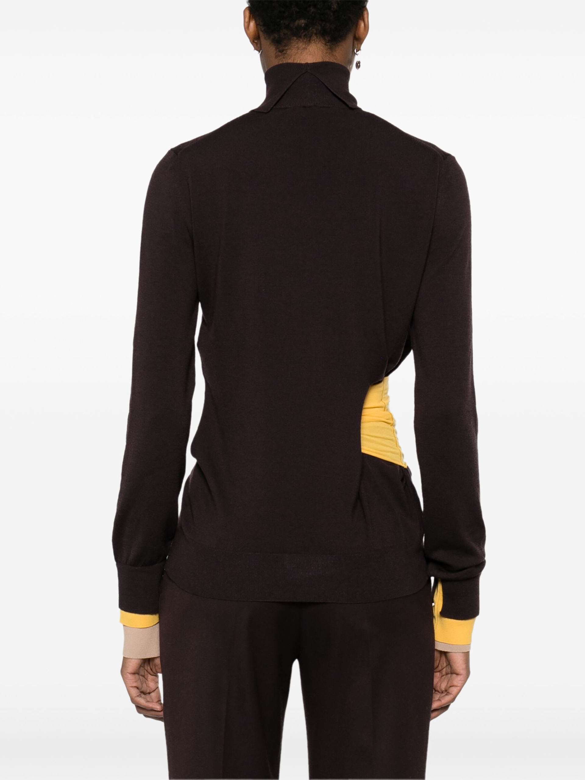 Fendi Wool Turtleneck Sweater - Ribbed High Neck & Close Fit - Image 5