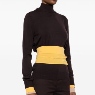 Fendi Wool Turtleneck Sweater - Ribbed High Neck & Close Fit