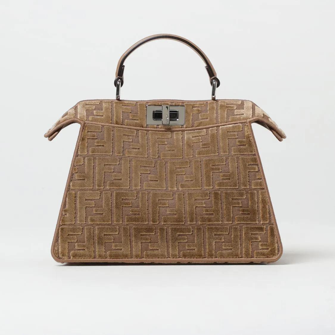 Fendi FF Velvet Handbag