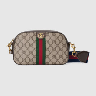Gucci Compact GG Supreme Shoulder Bag with Adjustable Strap