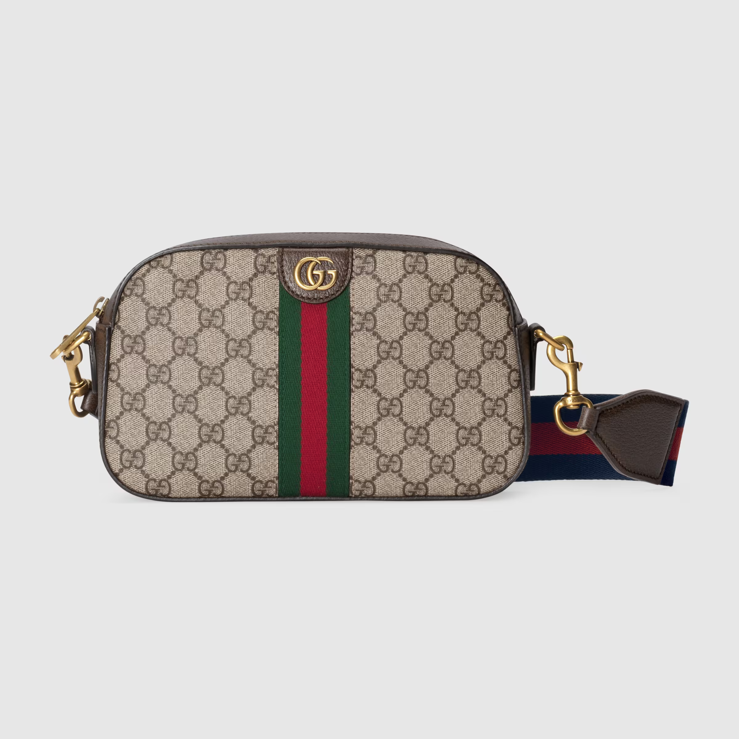 Gucci Compact GG Supreme Shoulder Bag with Adjustable Strap