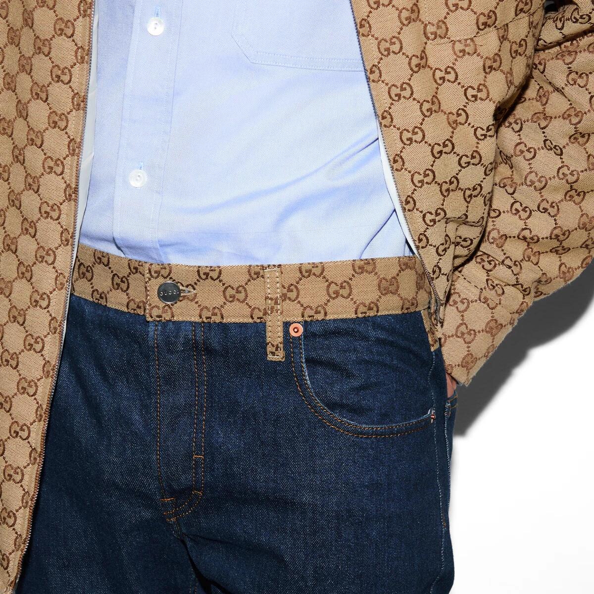 Gucci High-Waist Tapered Jeans with Iconic GG Waistband - Image 5