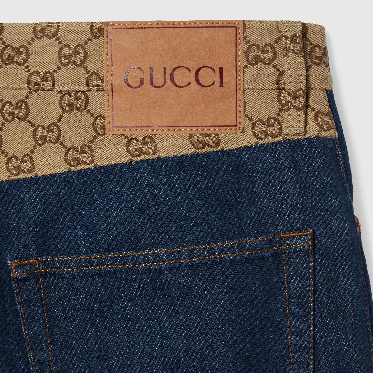 Gucci High-Waist Tapered Jeans with Iconic GG Waistband - Image 4