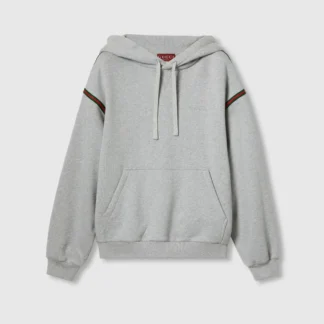 Gucci Cotton Hoodie with Iconic Bands