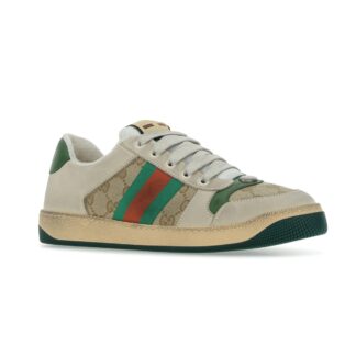 Gucci Monogram Lace-Up Sneakers with Iconic Detailing
