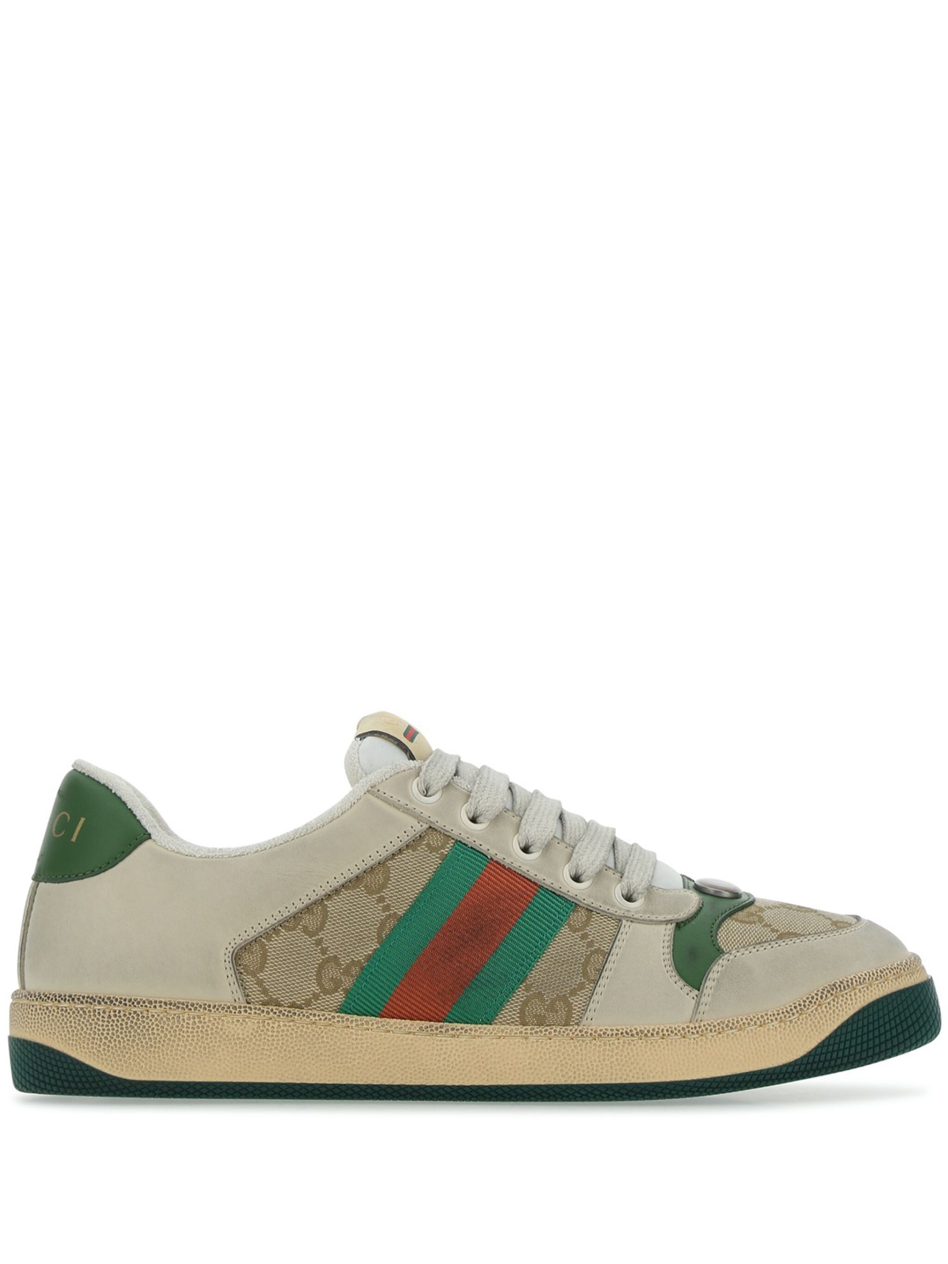 Gucci Monogram Lace-Up Sneakers with Iconic Detailing - Image 4