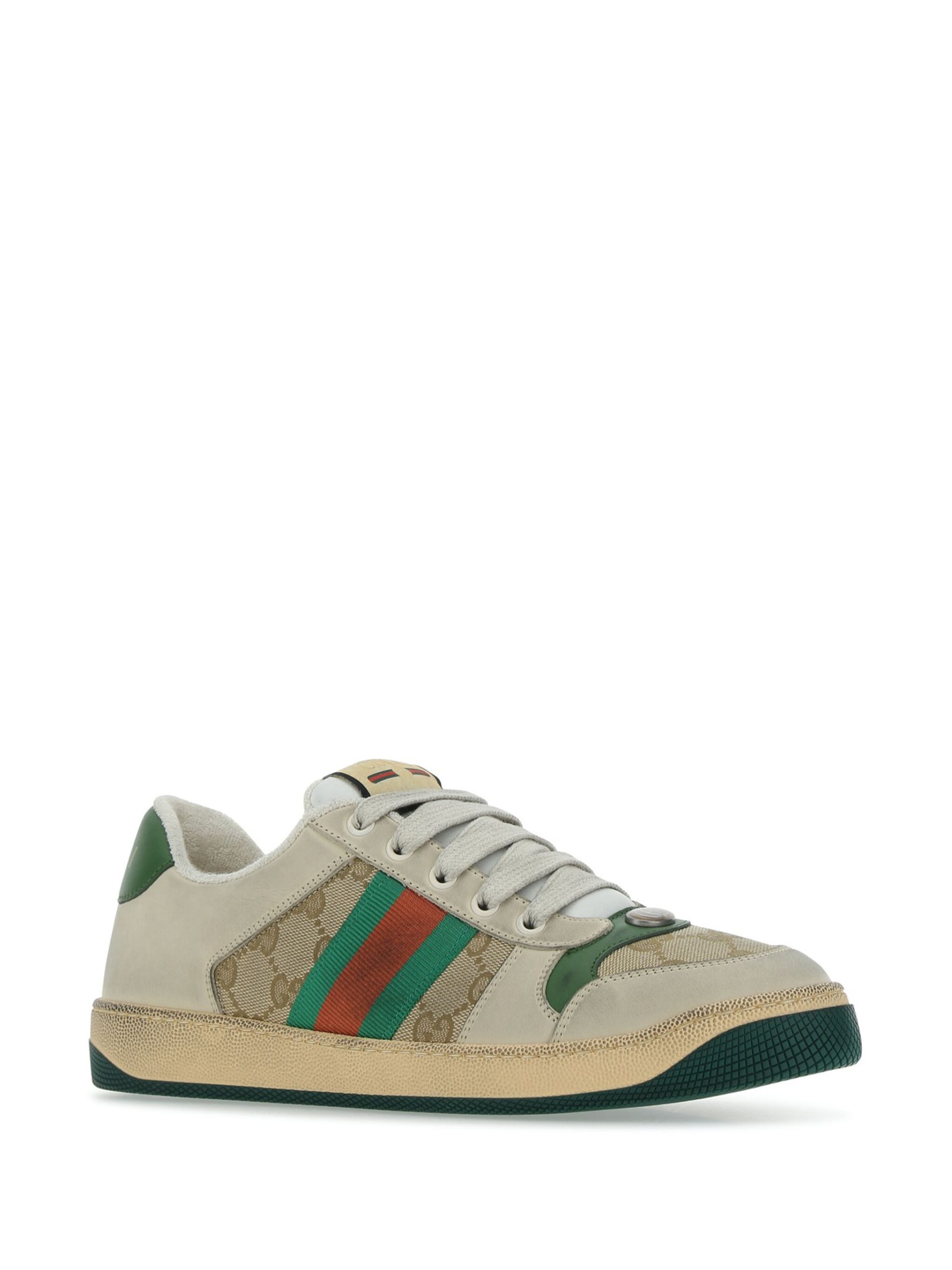 Gucci Monogram Lace-Up Sneakers with Iconic Detailing - Image 2