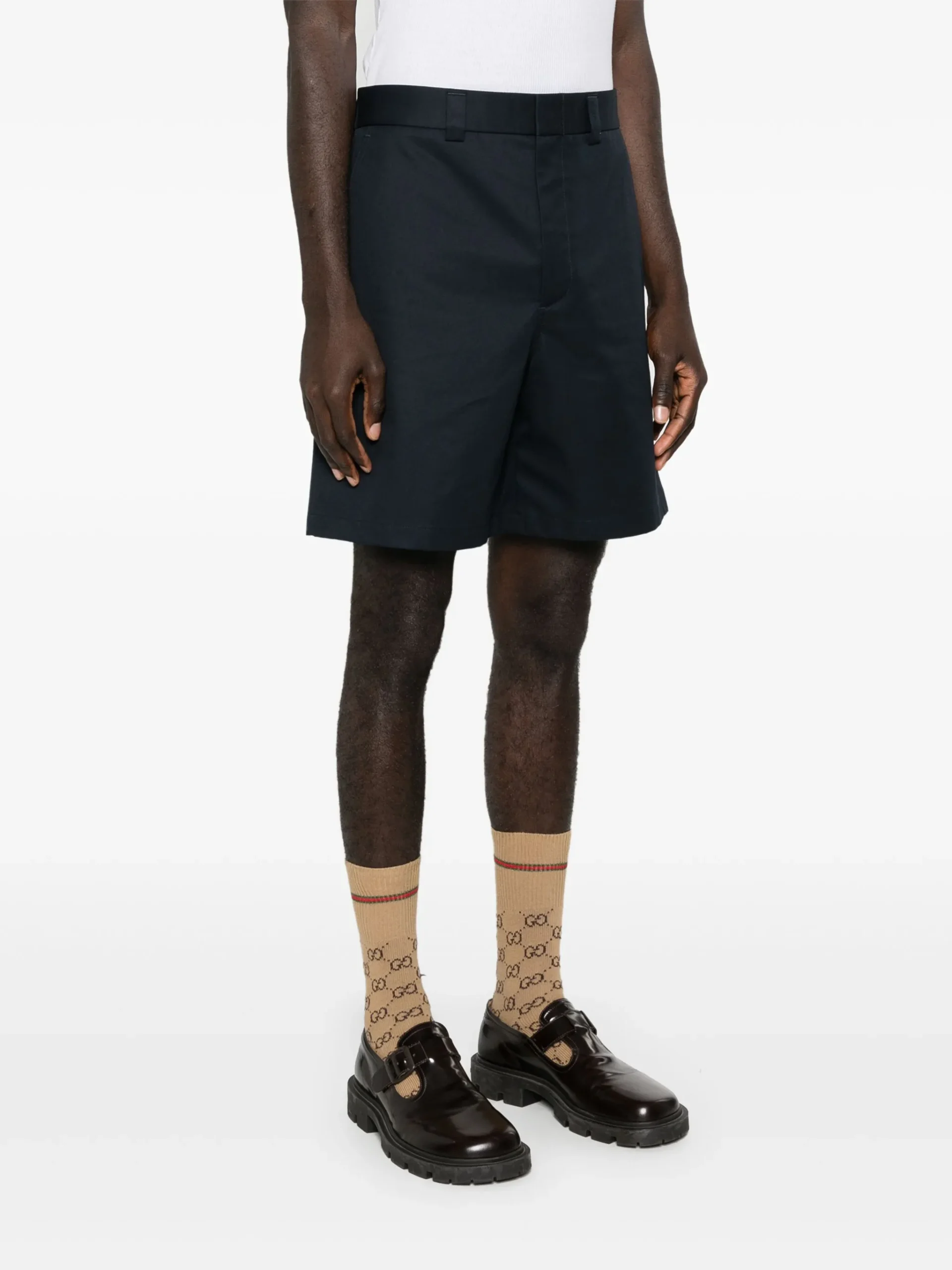 Gucci Classic Cotton Bermuda Shorts with Monochrome Design and Versatile Fit - Image 4