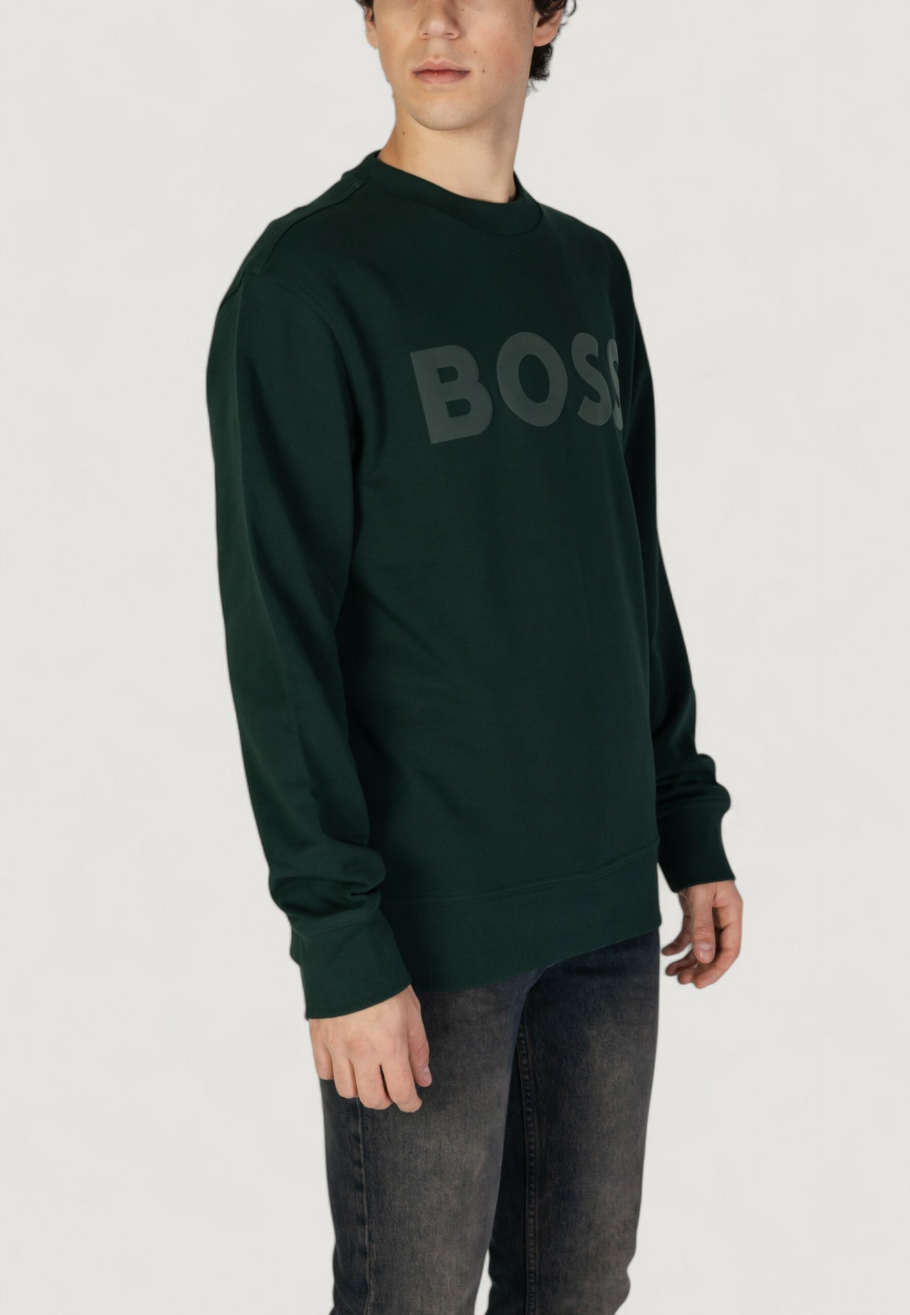 Boss Green Cotton Sweatshirt for Men - Image 5