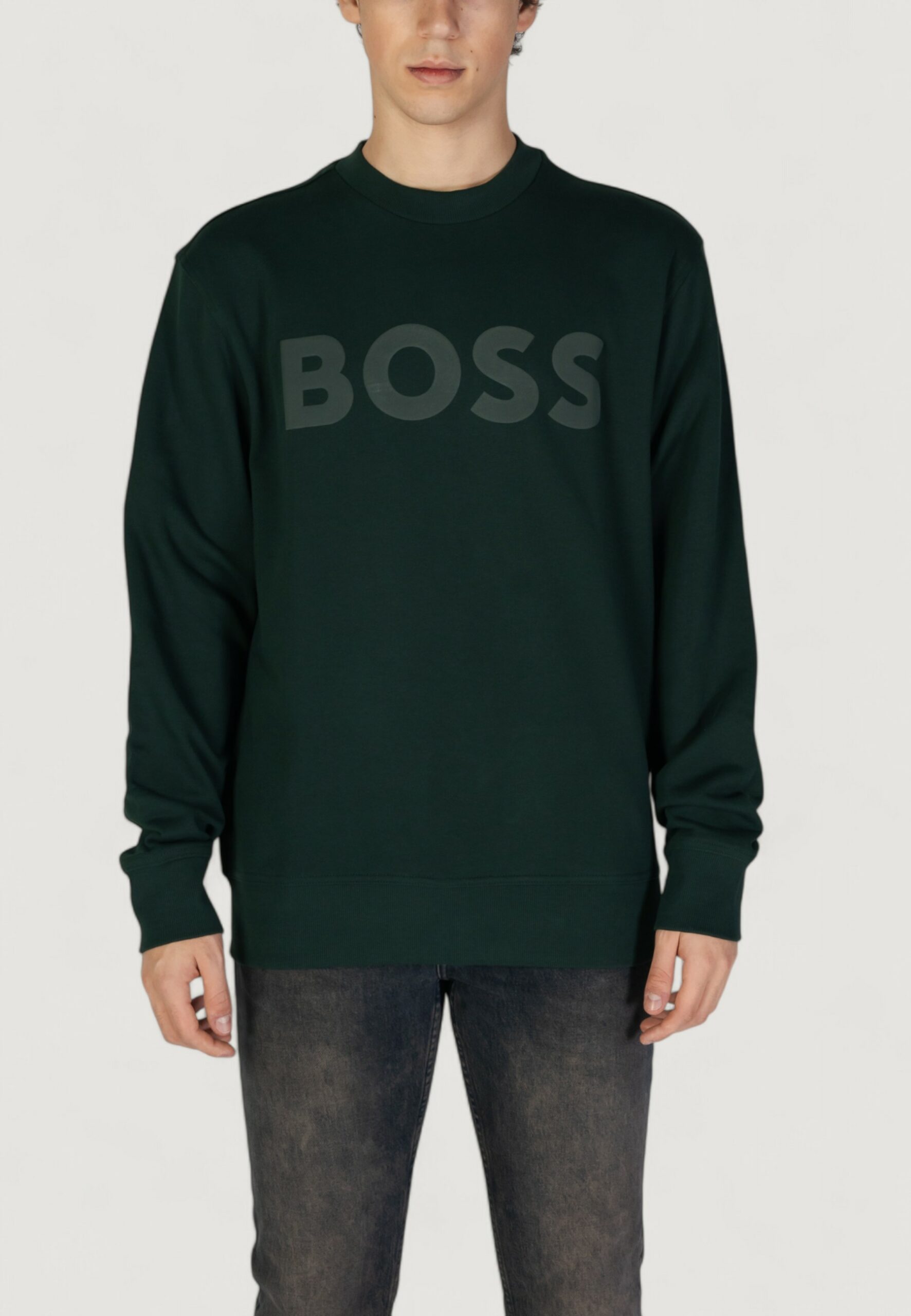Boss Green Cotton Sweatshirt for Men - Image 2