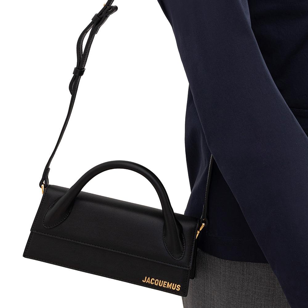 Jacquemus Le Chiquito Long Black Leather Handbag - Image 5