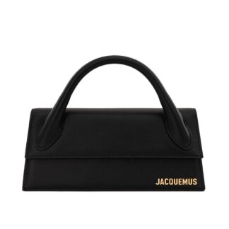 Jacquemus Le Chiquito Long Black Leather Handbag
