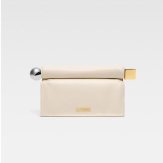 Jacquemus La Petite Rond Carré Nappa Leather Clutch Bag