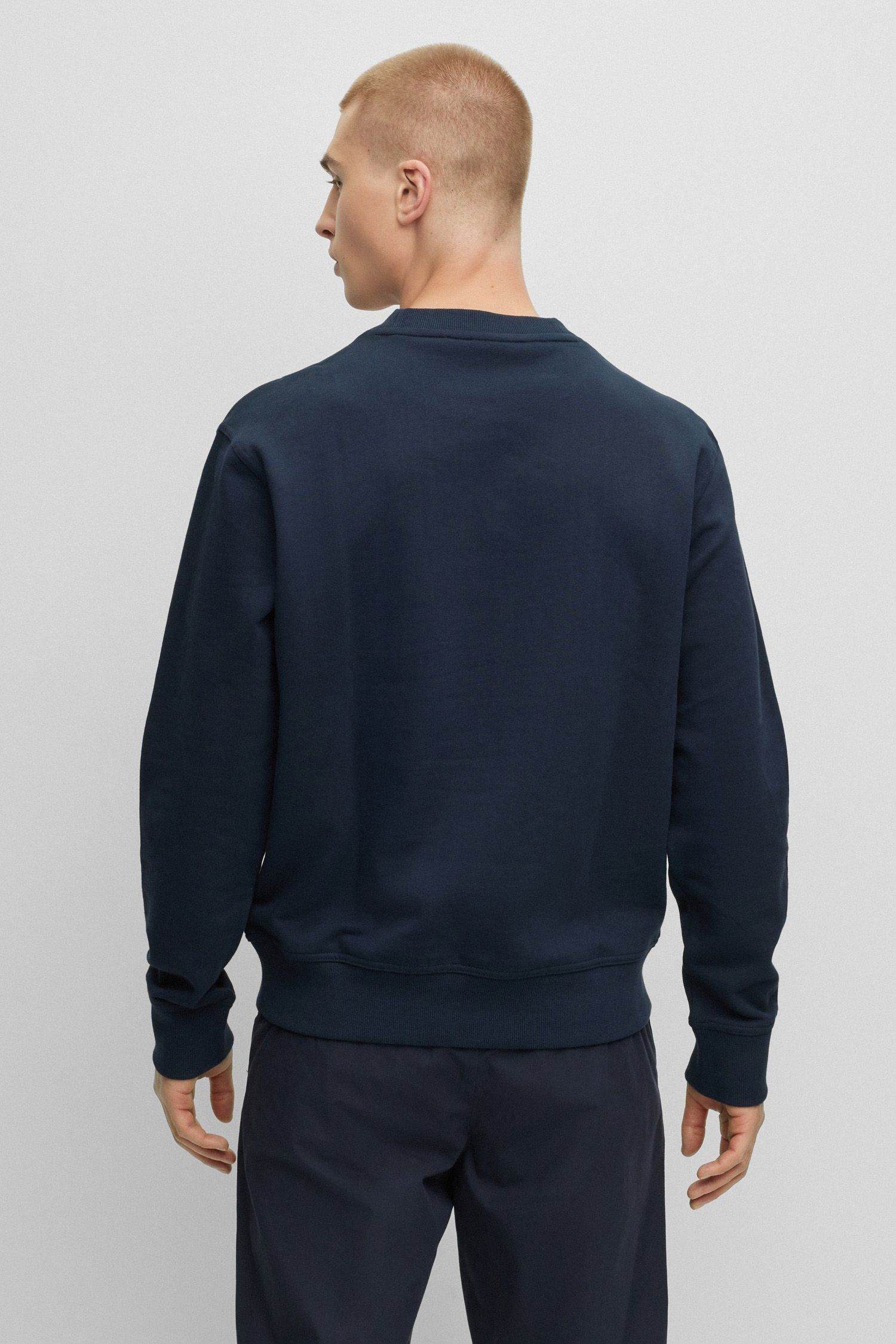 Boss Men’s Blue Cotton Sweatshirt - Image 5