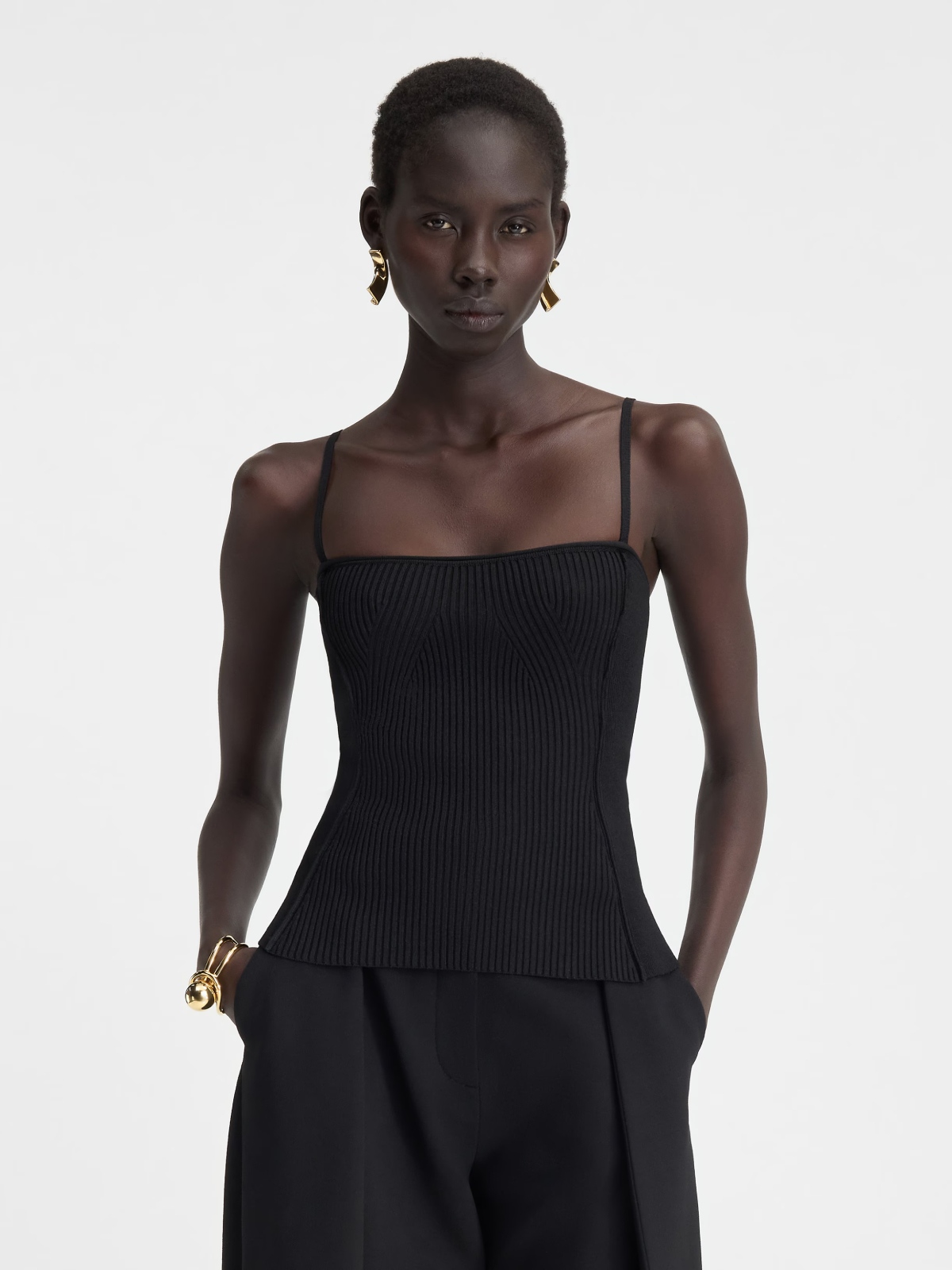 Jacquemus Le Haut Sierra Sleeveless Ribbed Top - Image 2
