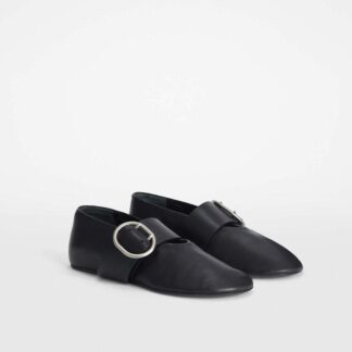 Jil Sander Leather Ballerinas with Buckle