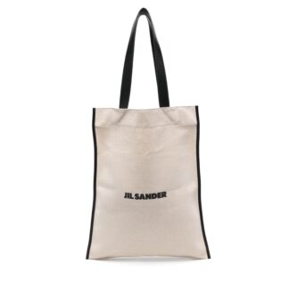 Jil Sander Linen-Cotton Tote Handbag
