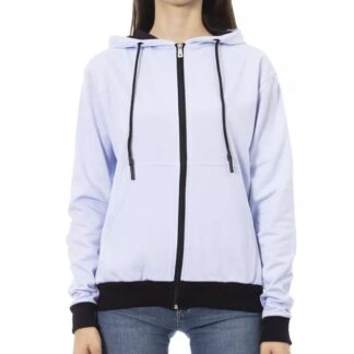 Baldinini Trend Double-Colored Cotton Sweater with Adjustable Hood