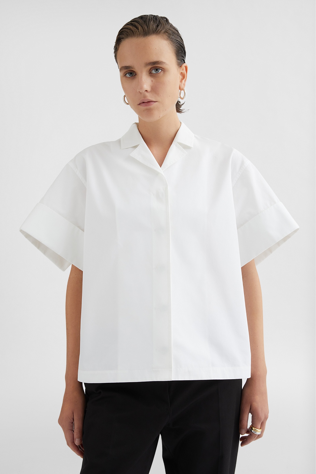 Jil Sander Short Sleeve V-Neck Shirt - Image 2
